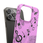 Pink Music Notes Phone Case