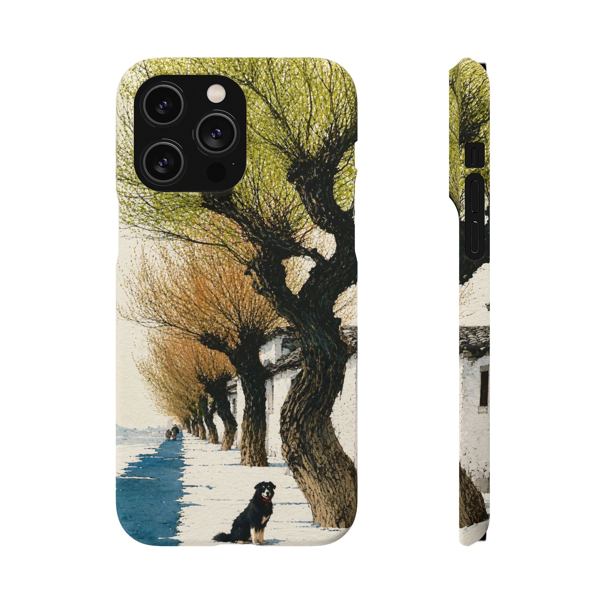 Serene Willow Landscape Phone Case