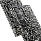 Black and White Skull Pattern Phone Case