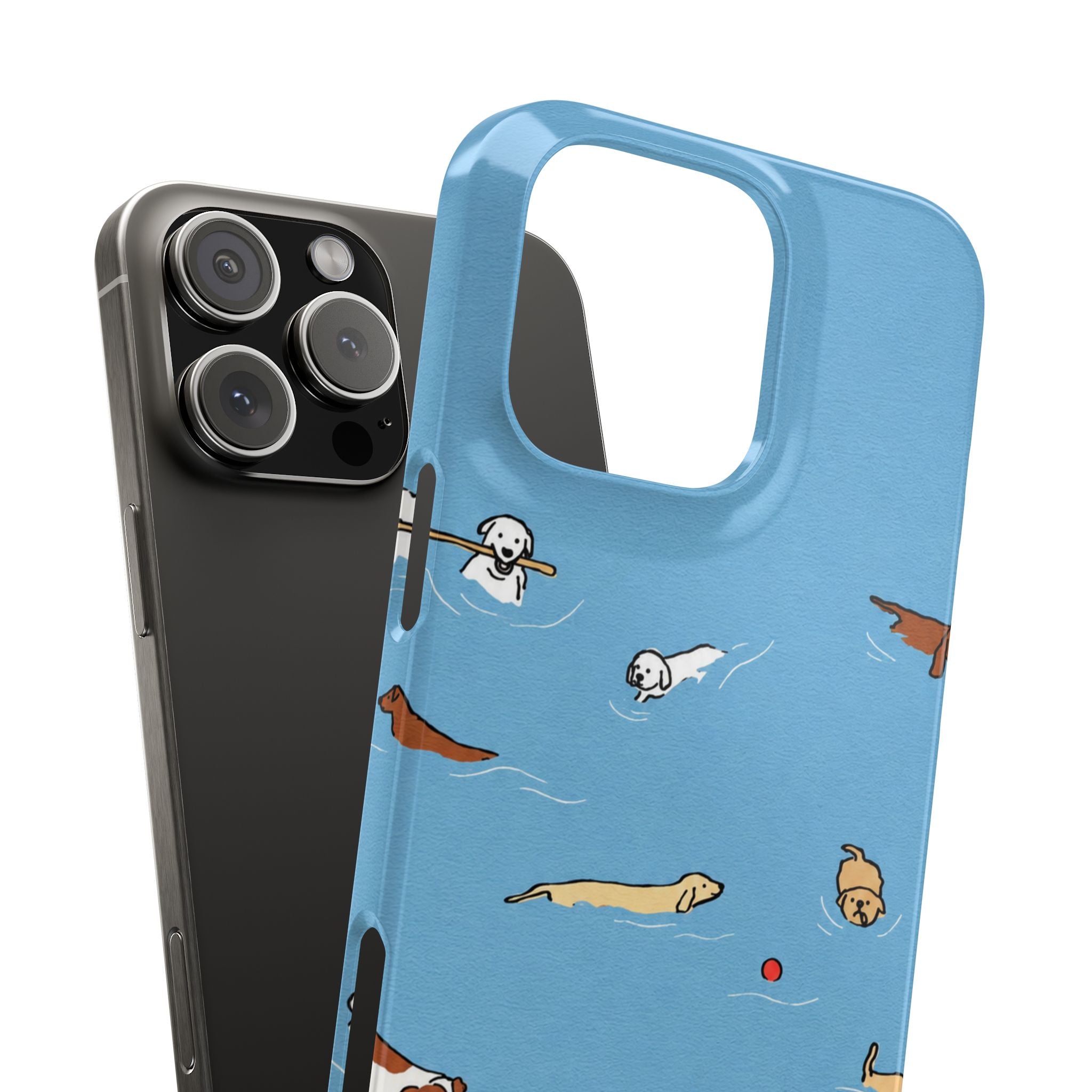 Swimming Dogs Phone Case