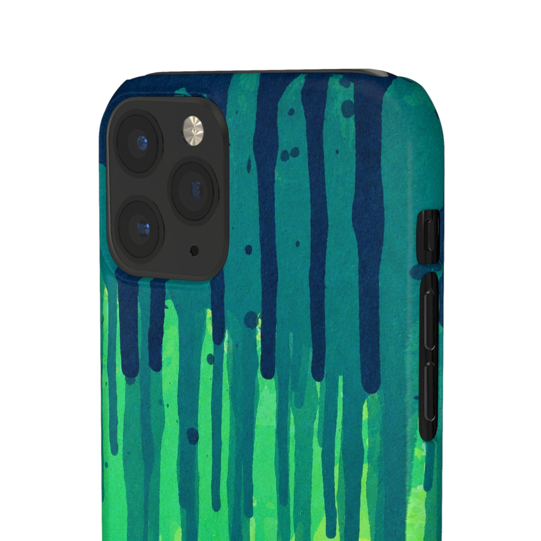Liquid Emerald – Abstract Drip Phone Case