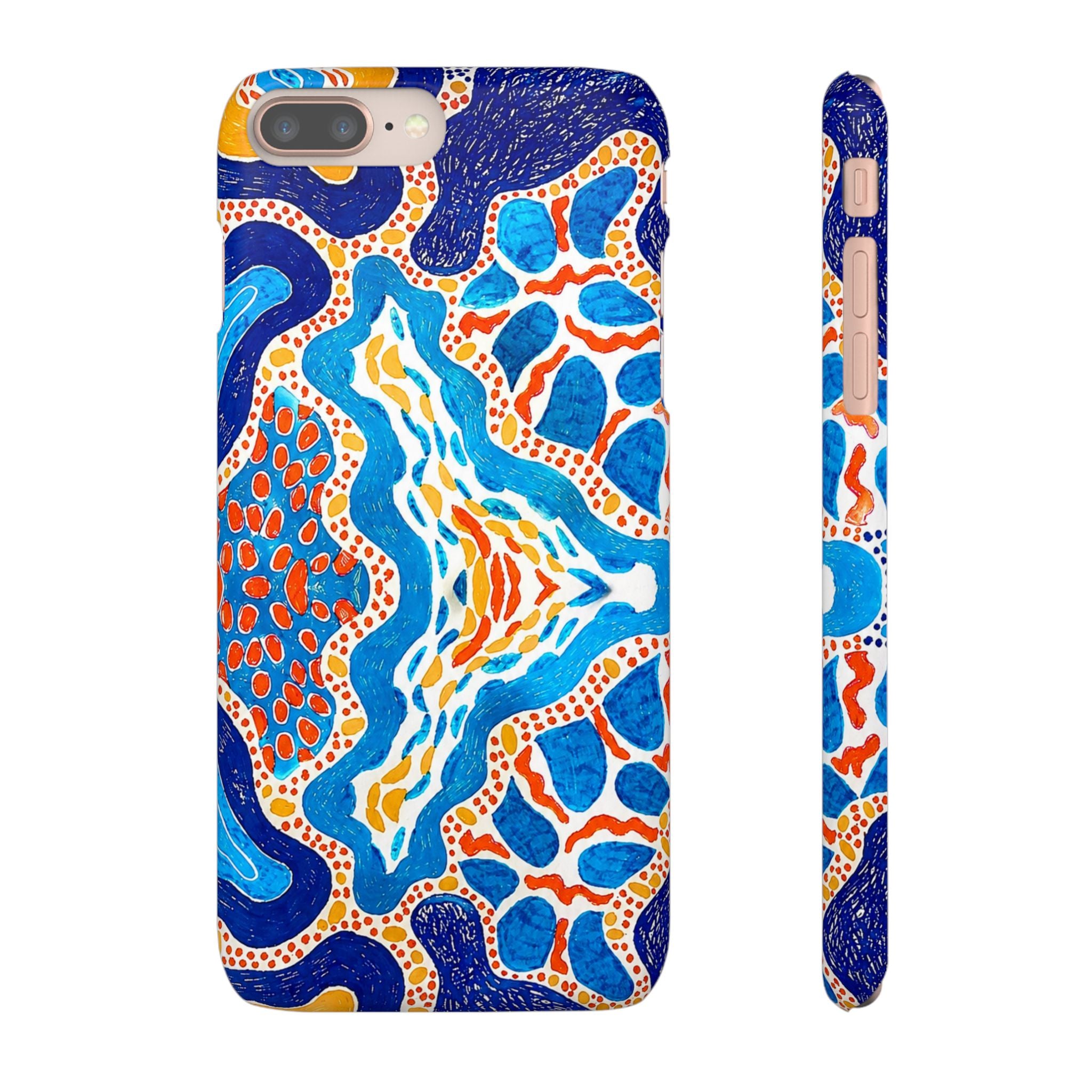 Abstract Blue Pattern Phone Case