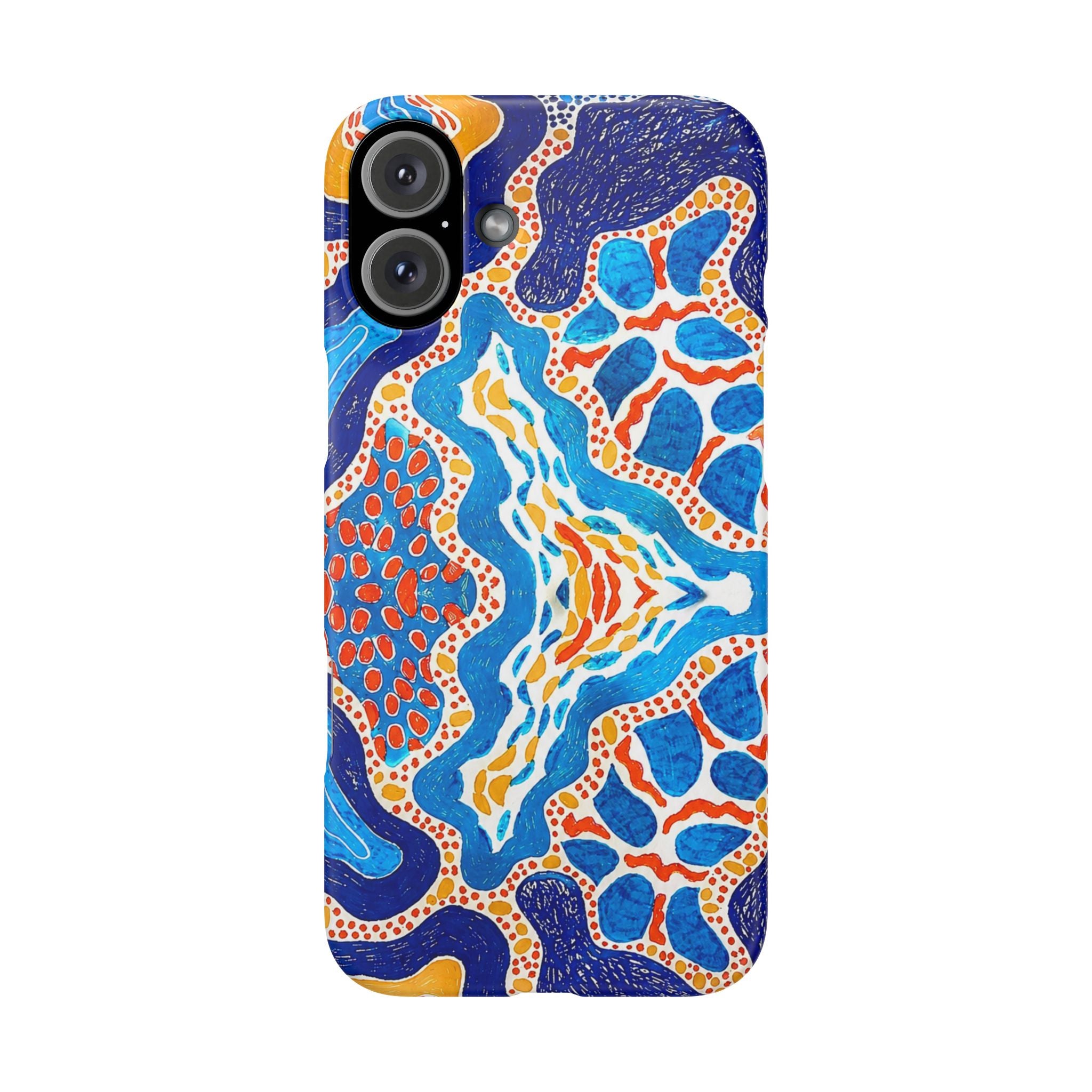 Abstract Blue Pattern Phone Case