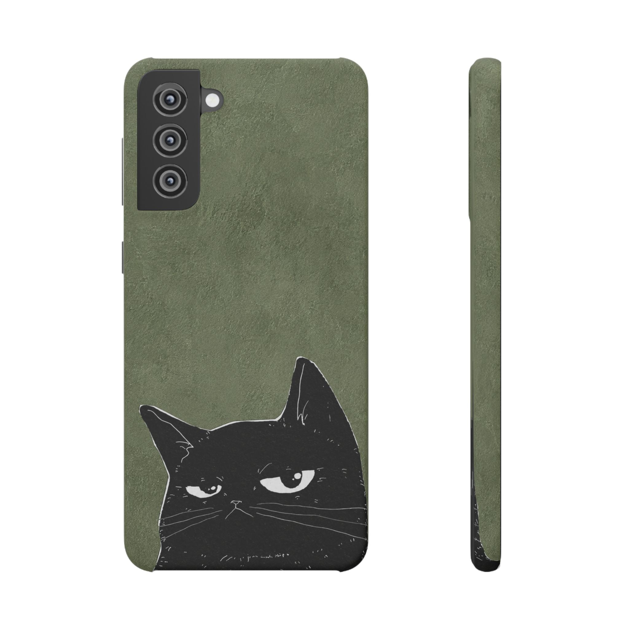 Grumpy Black Cat Phone Case