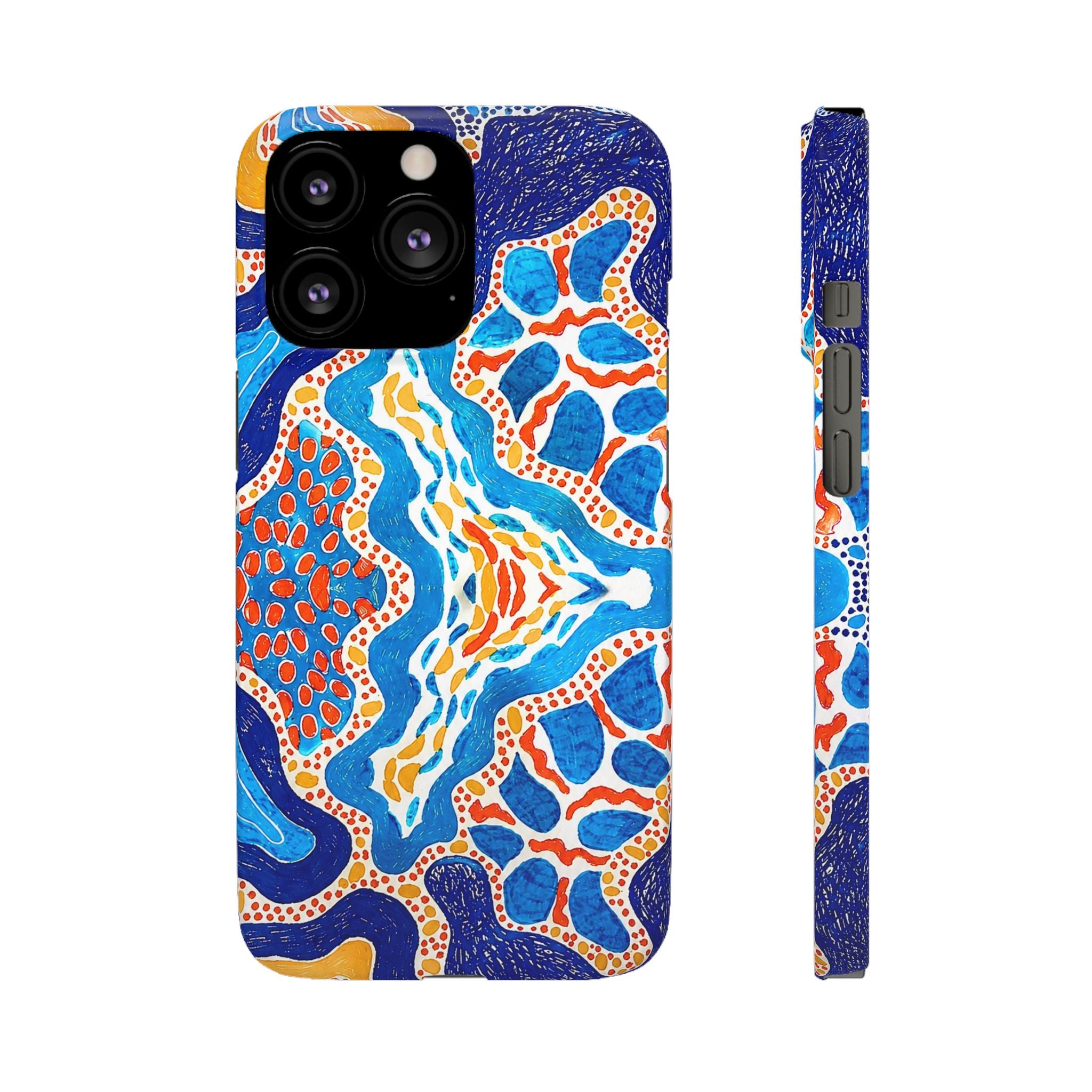 Abstract Blue Pattern Phone Case