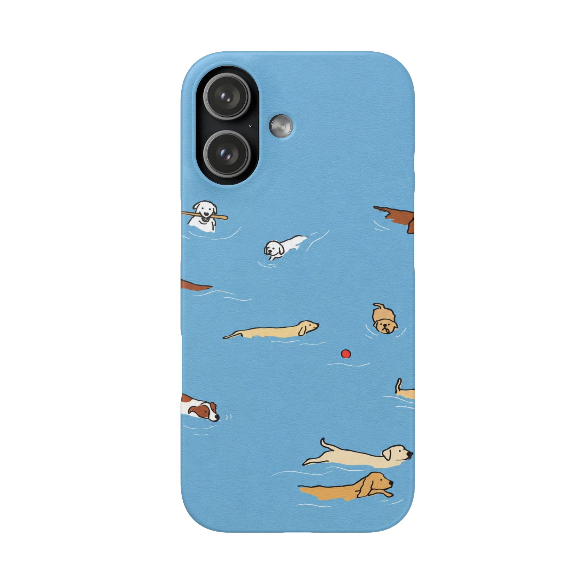 Swimming Dogs Phone Case