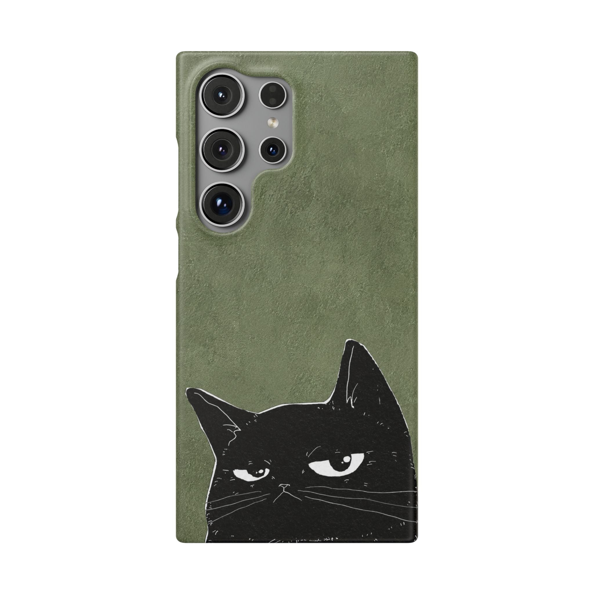 Grumpy Black Cat Phone Case