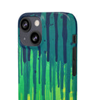 Liquid Emerald – Abstract Drip Phone Case