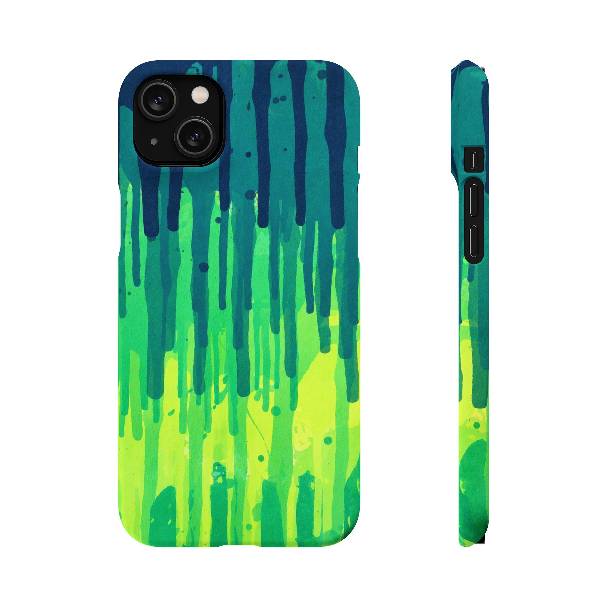 Liquid Emerald – Abstract Drip Phone Case