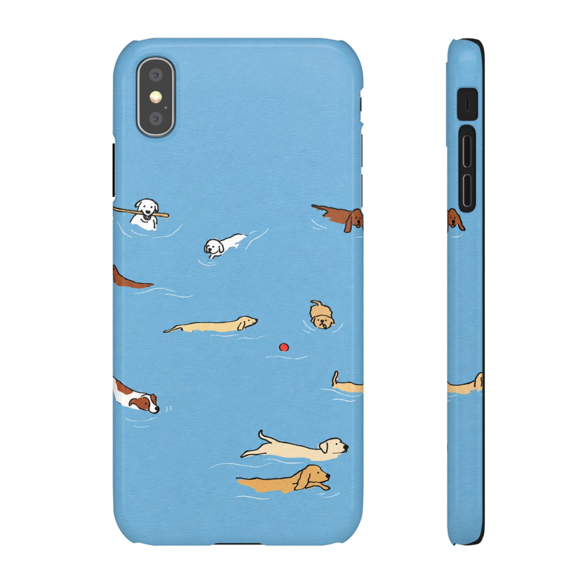 Swimming Dogs Phone Case