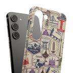 Vintage Travel Stamps Phone Case