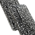 Black and White Skull Pattern Phone Case
