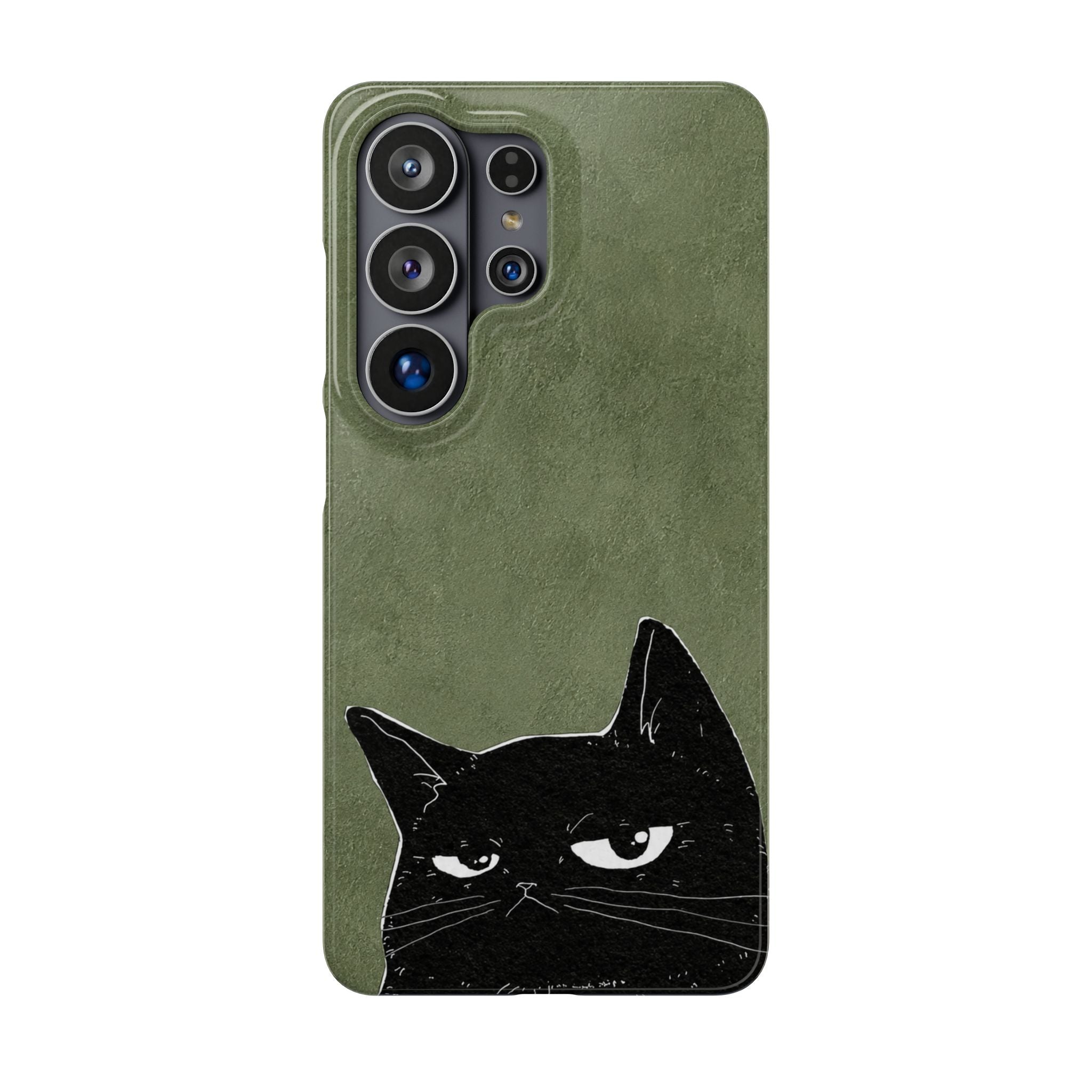 Grumpy Black Cat Phone Case
