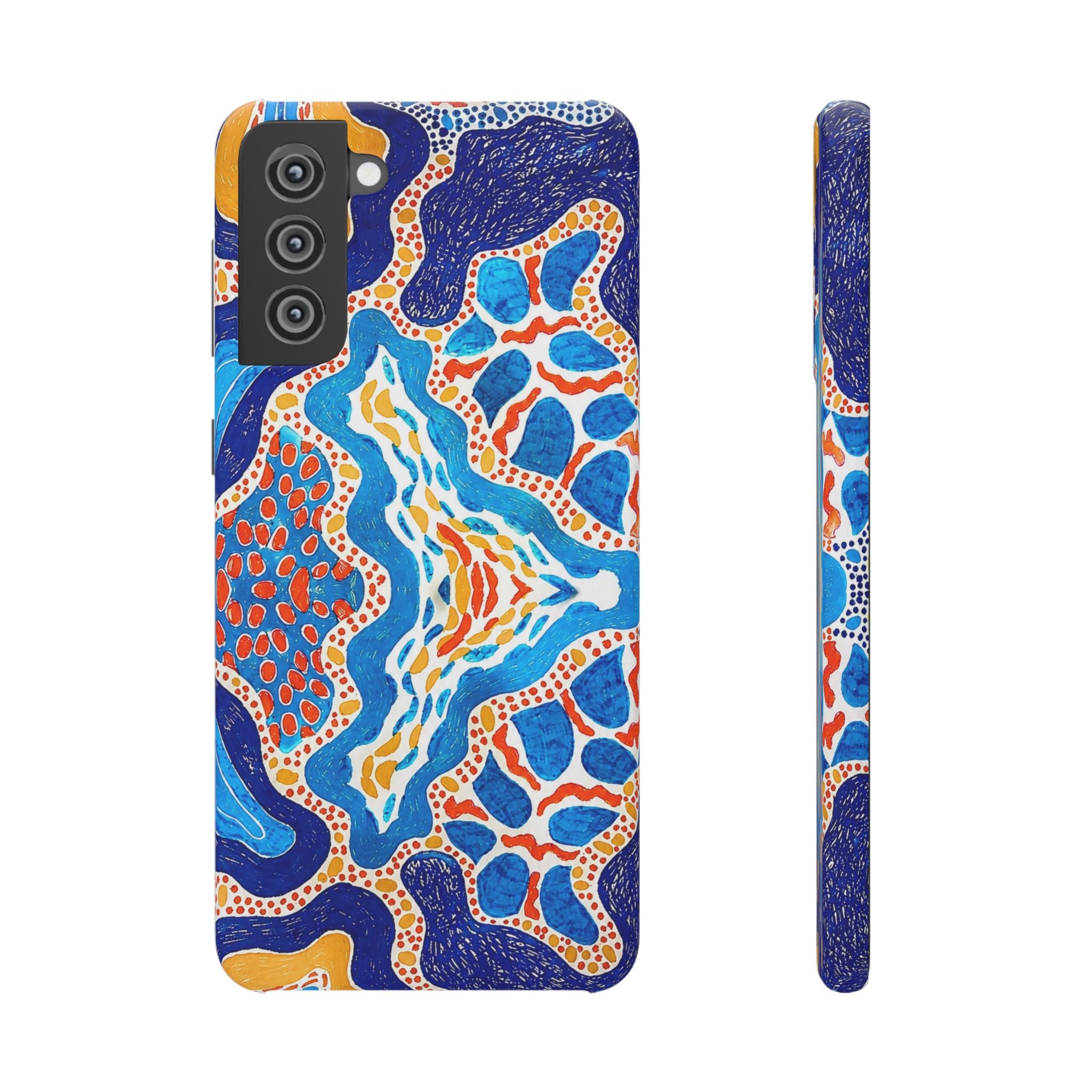 Abstract Blue Pattern Phone Case