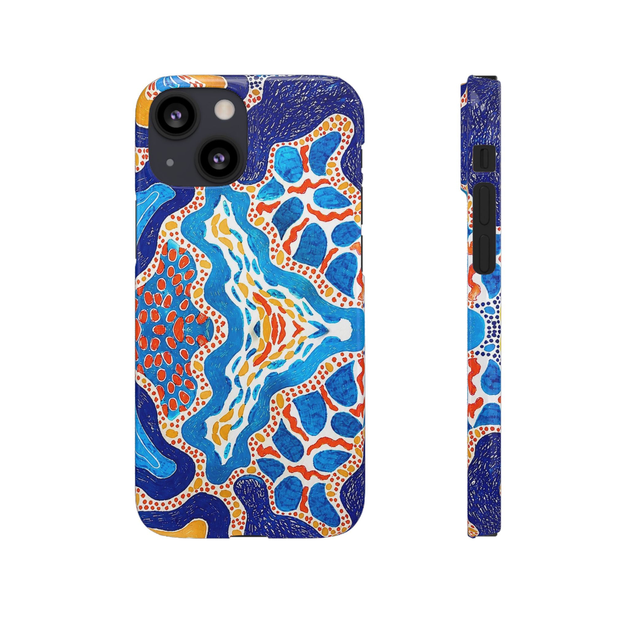 Abstract Blue Pattern Phone Case