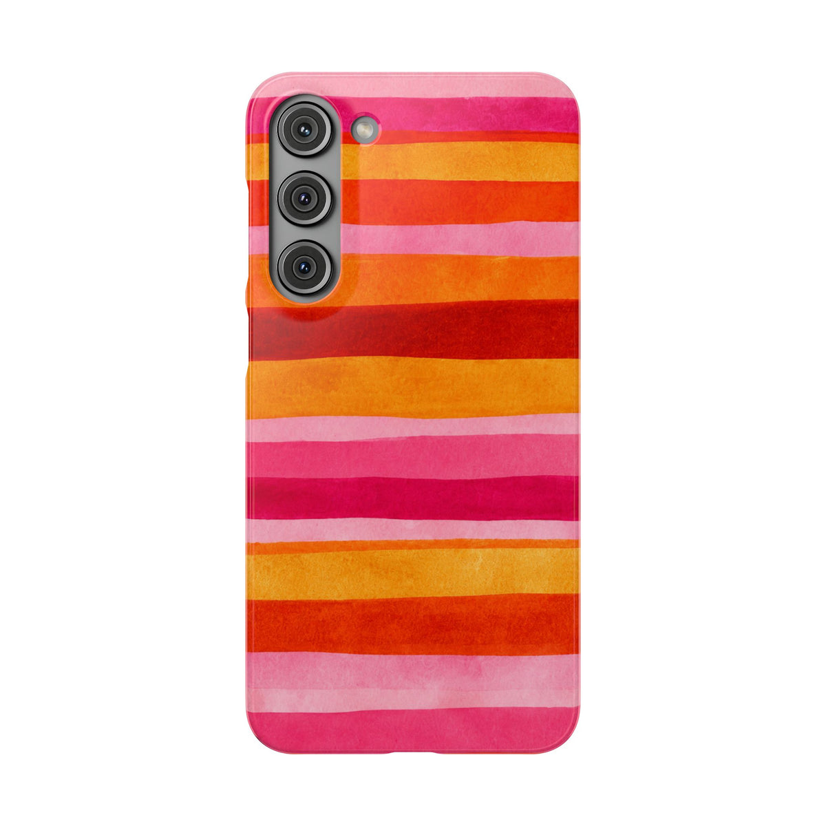 Pink Sunset Watercolor Stripes
