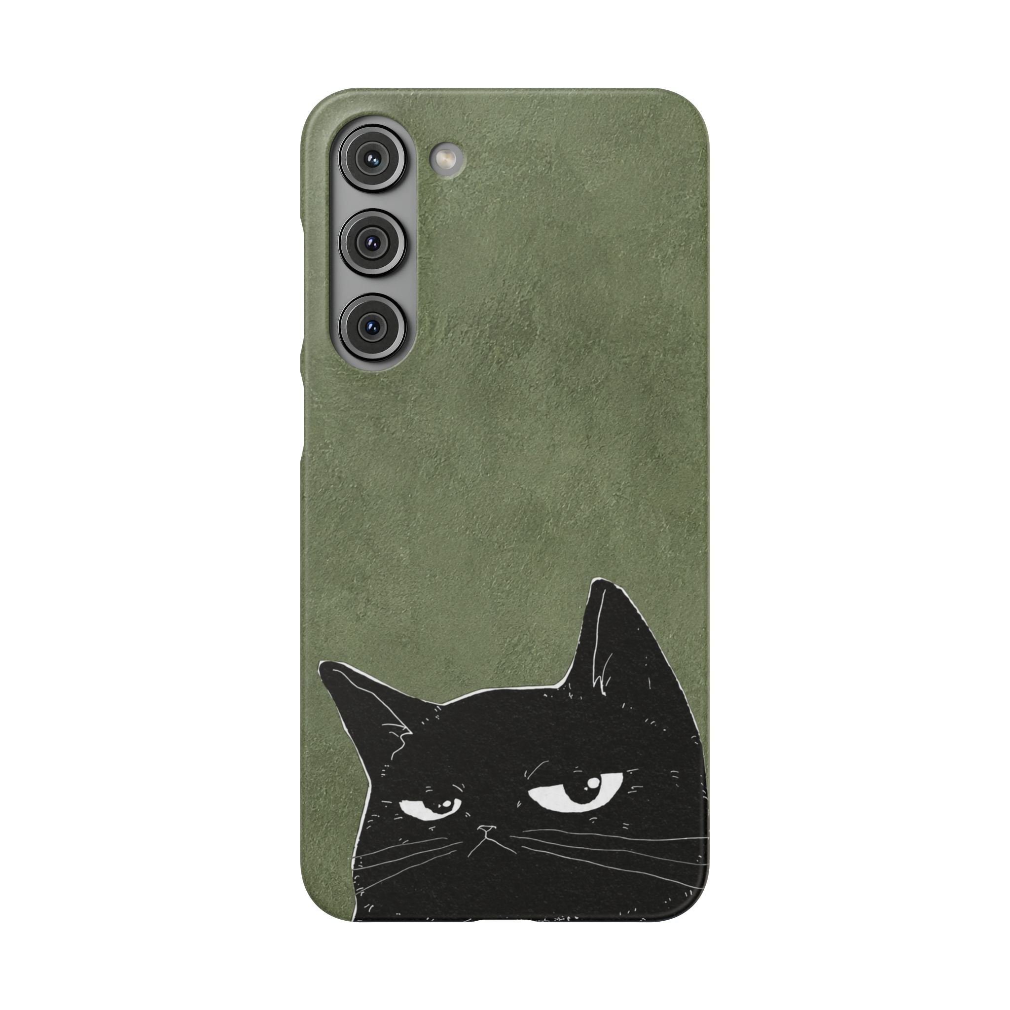 Grumpy Black Cat Phone Case