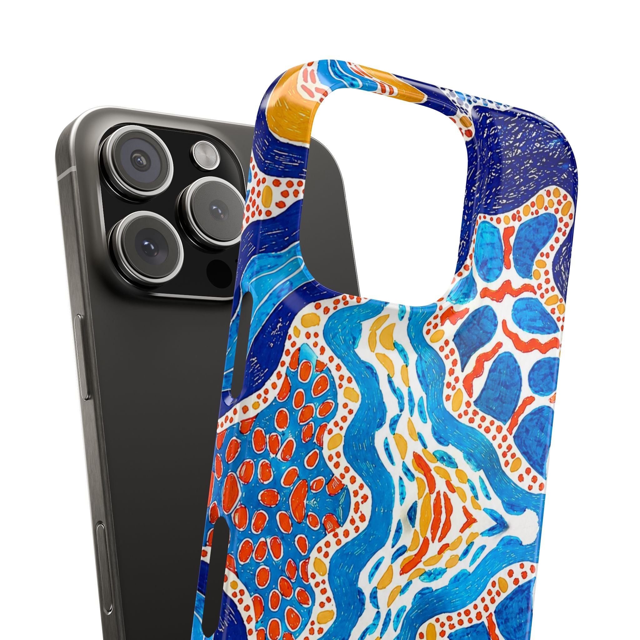 Abstract Blue Pattern Phone Case
