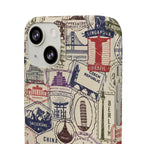 Vintage Travel Stamps Phone Case