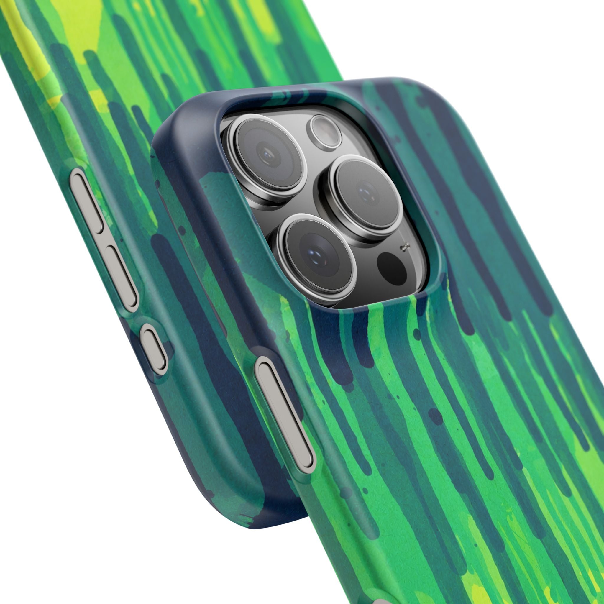 Liquid Emerald – Abstract Drip Phone Case