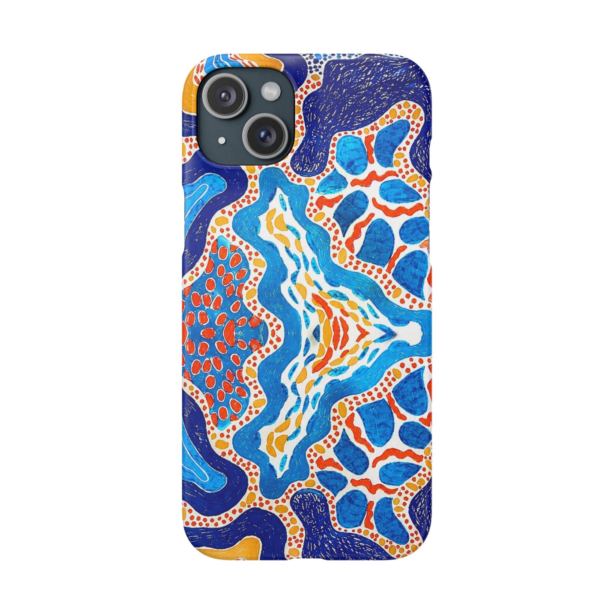 Abstract Blue Pattern Phone Case