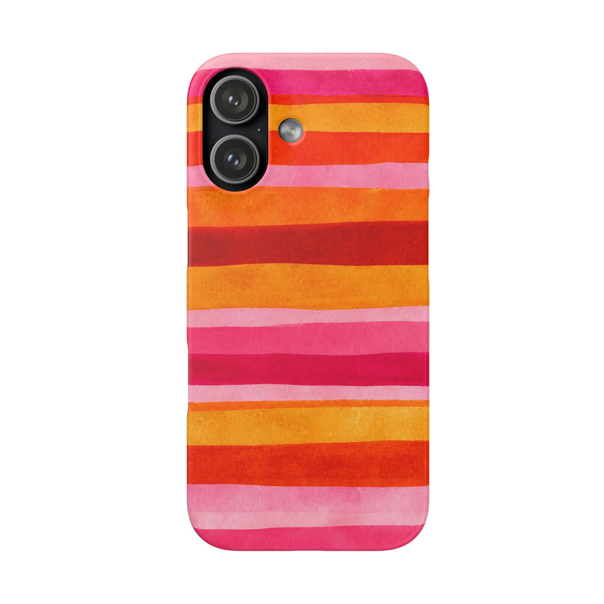 Pink Sunset Watercolor Stripes