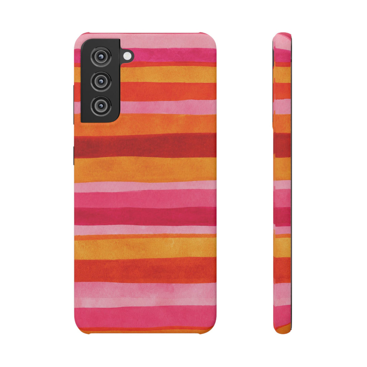 Pink Sunset Watercolor Stripes