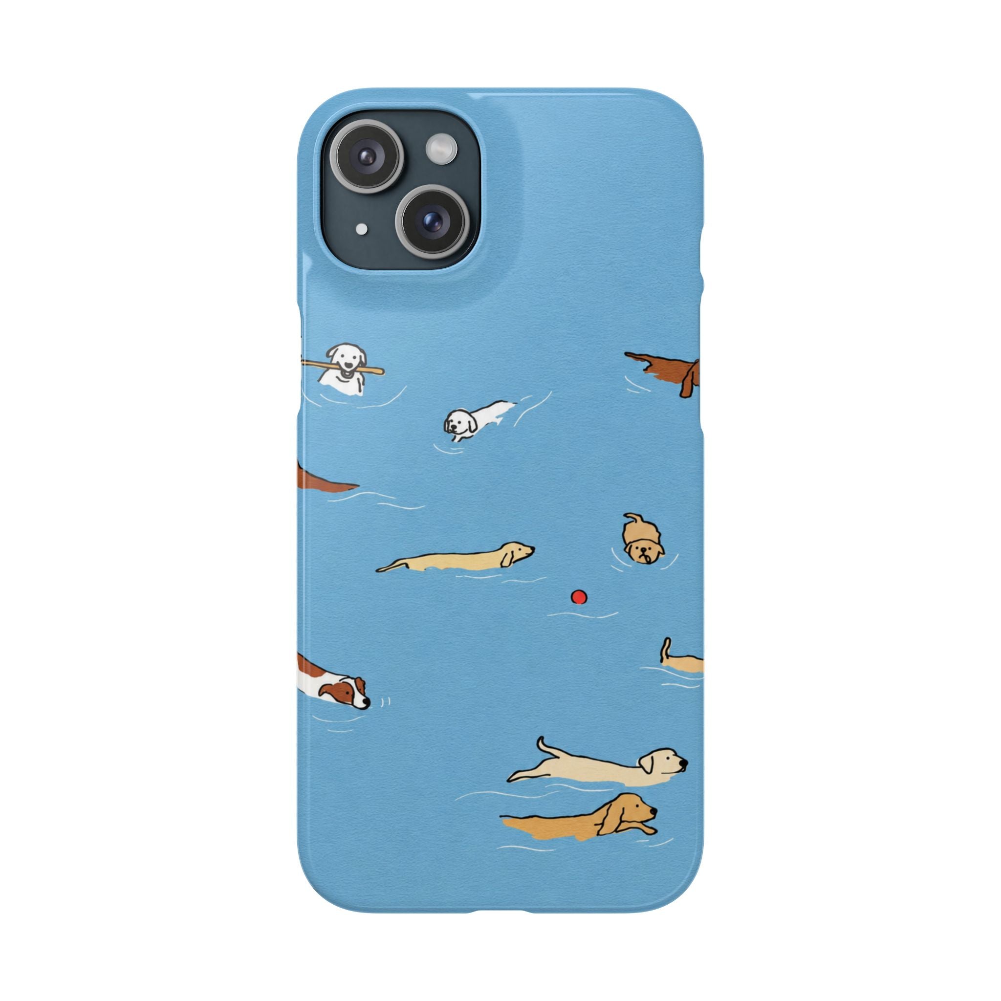 Swimming Dogs Phone Case
