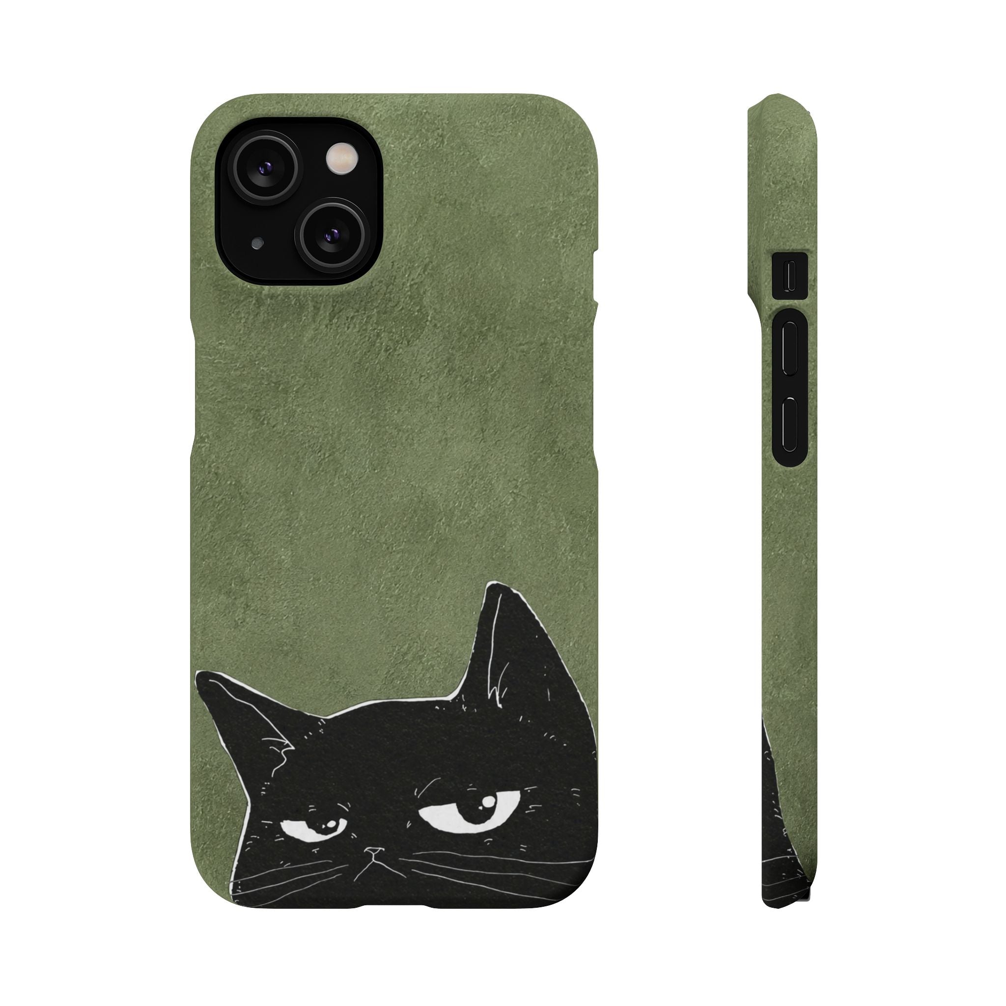 Grumpy Black Cat Phone Case