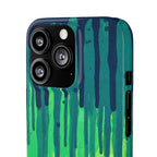 Liquid Emerald – Abstract Drip Phone Case