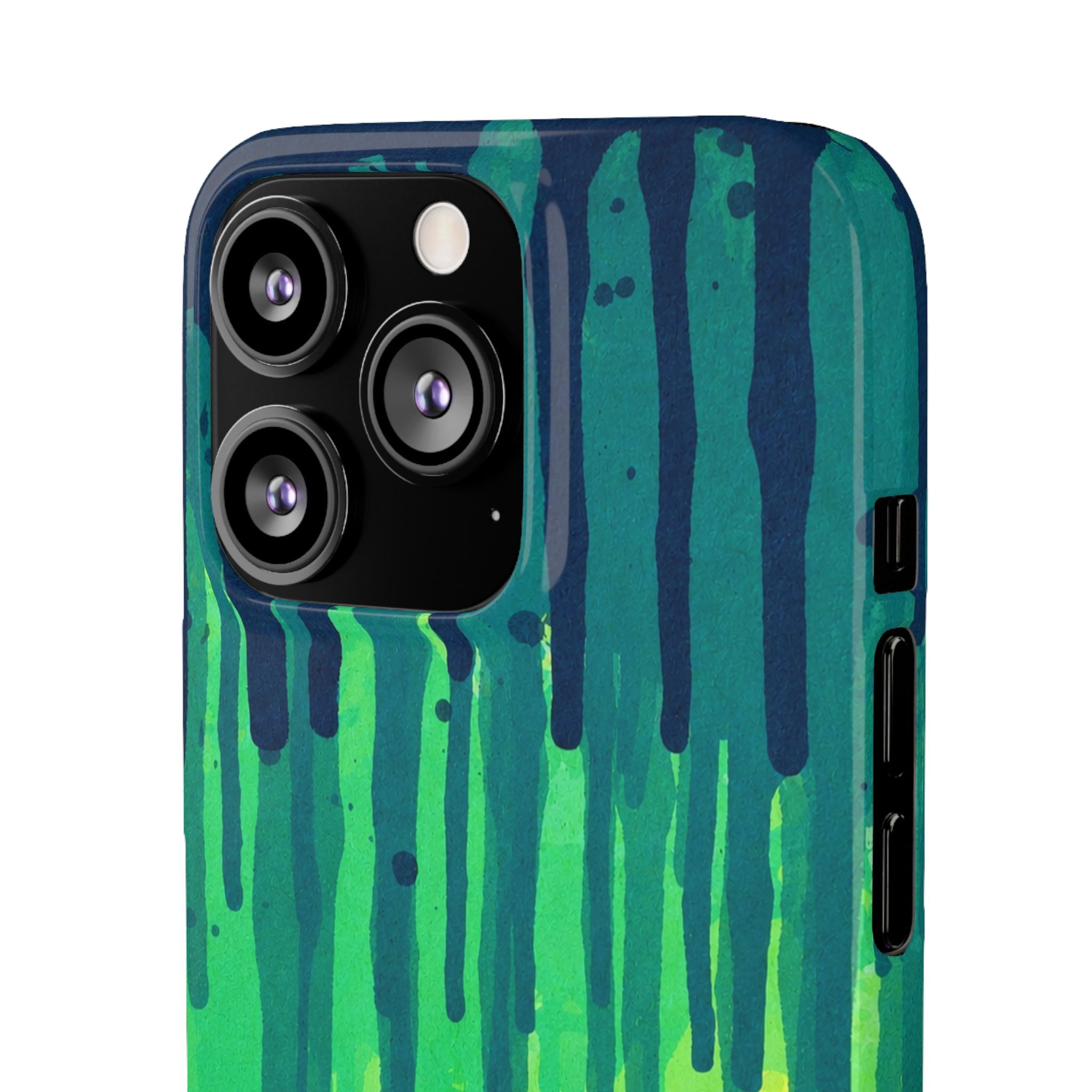 Liquid Emerald – Abstract Drip Phone Case