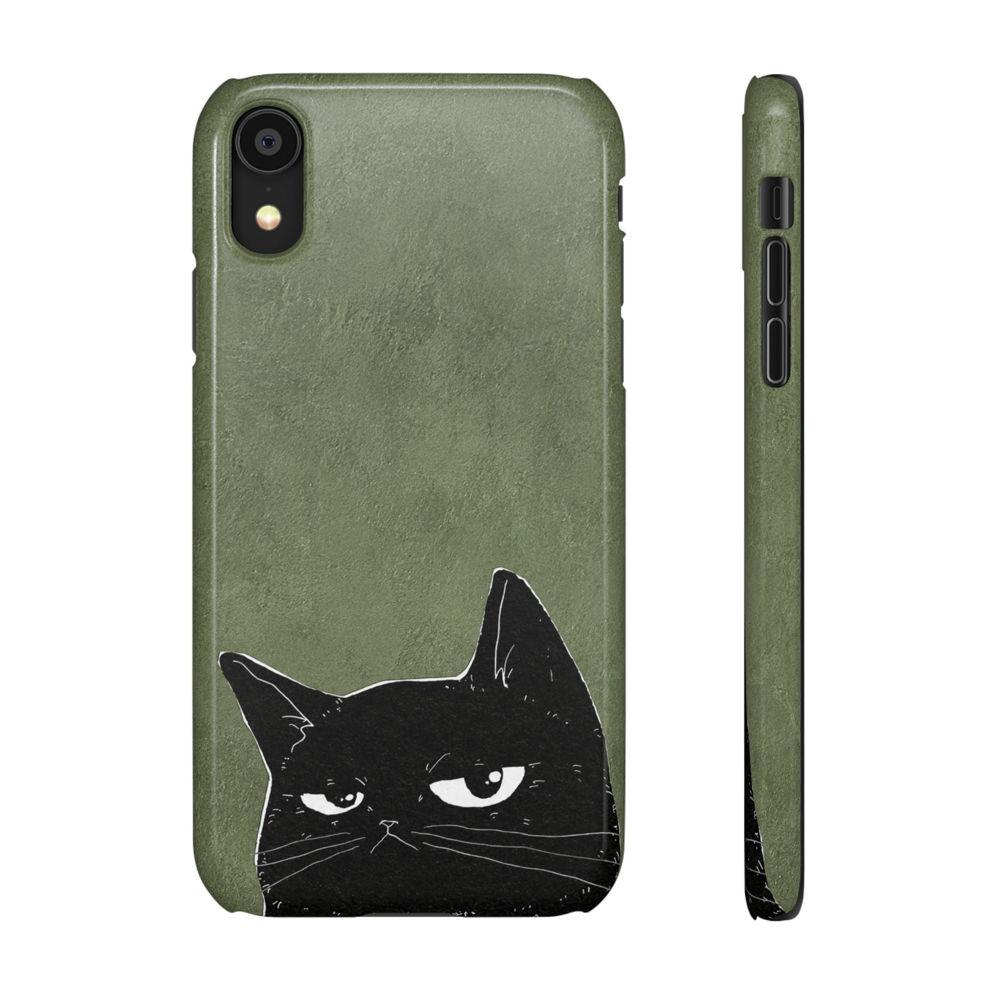 Grumpy Black Cat Phone Case