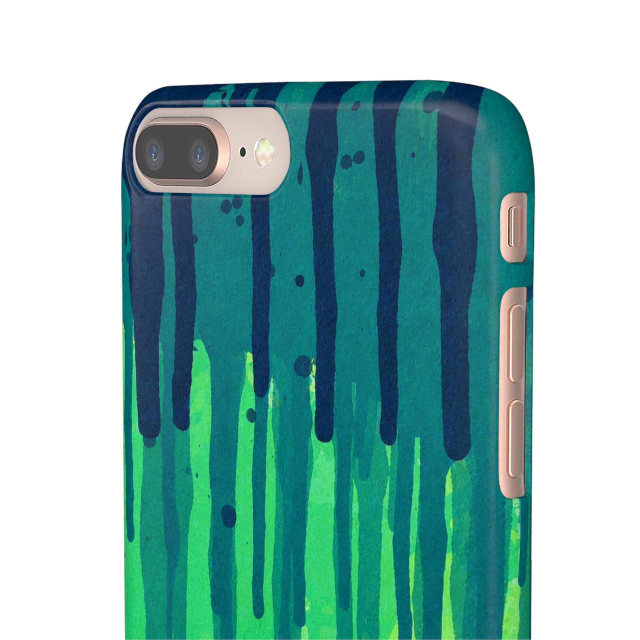 Liquid Emerald – Abstract Drip Phone Case