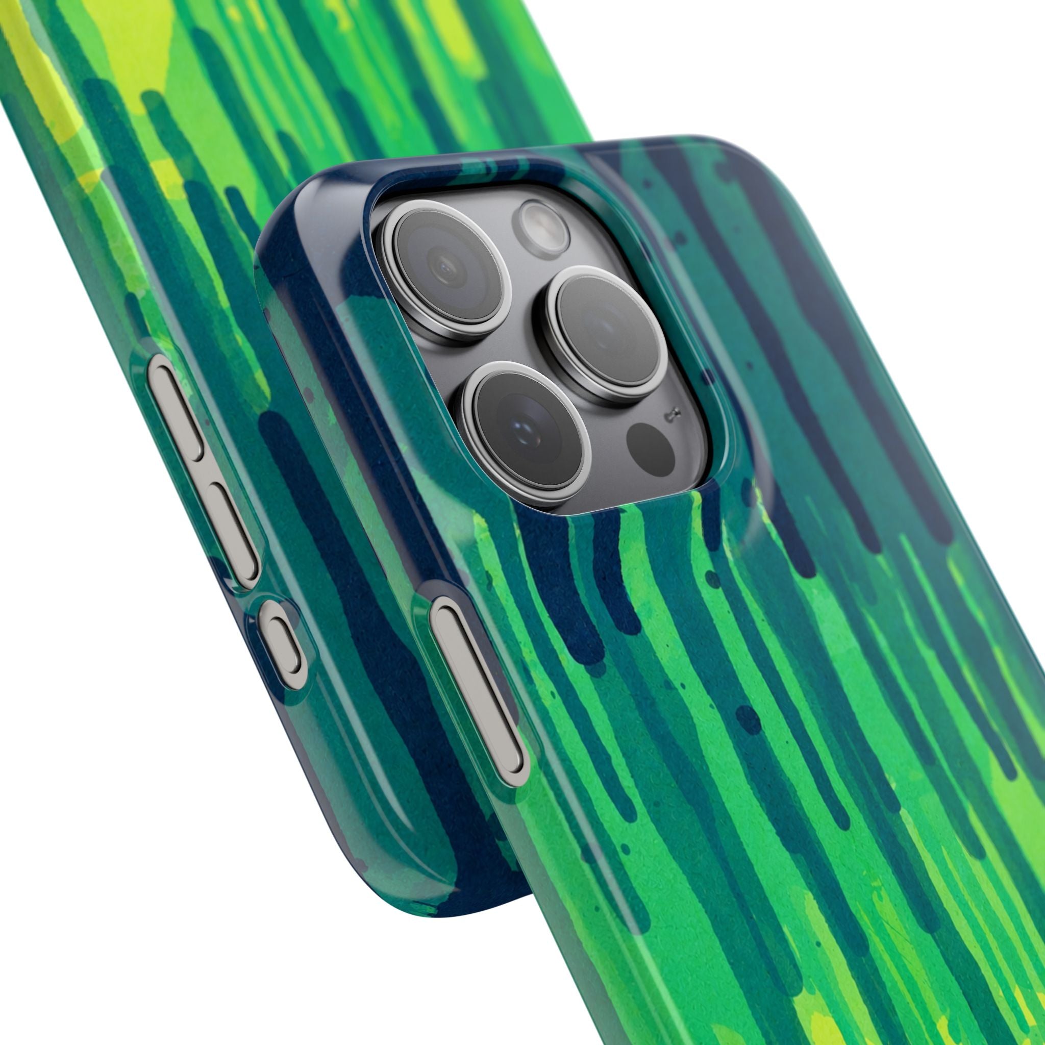 Liquid Emerald – Abstract Drip Phone Case