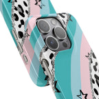 Pastel Leopard Print Glitter Phone Case