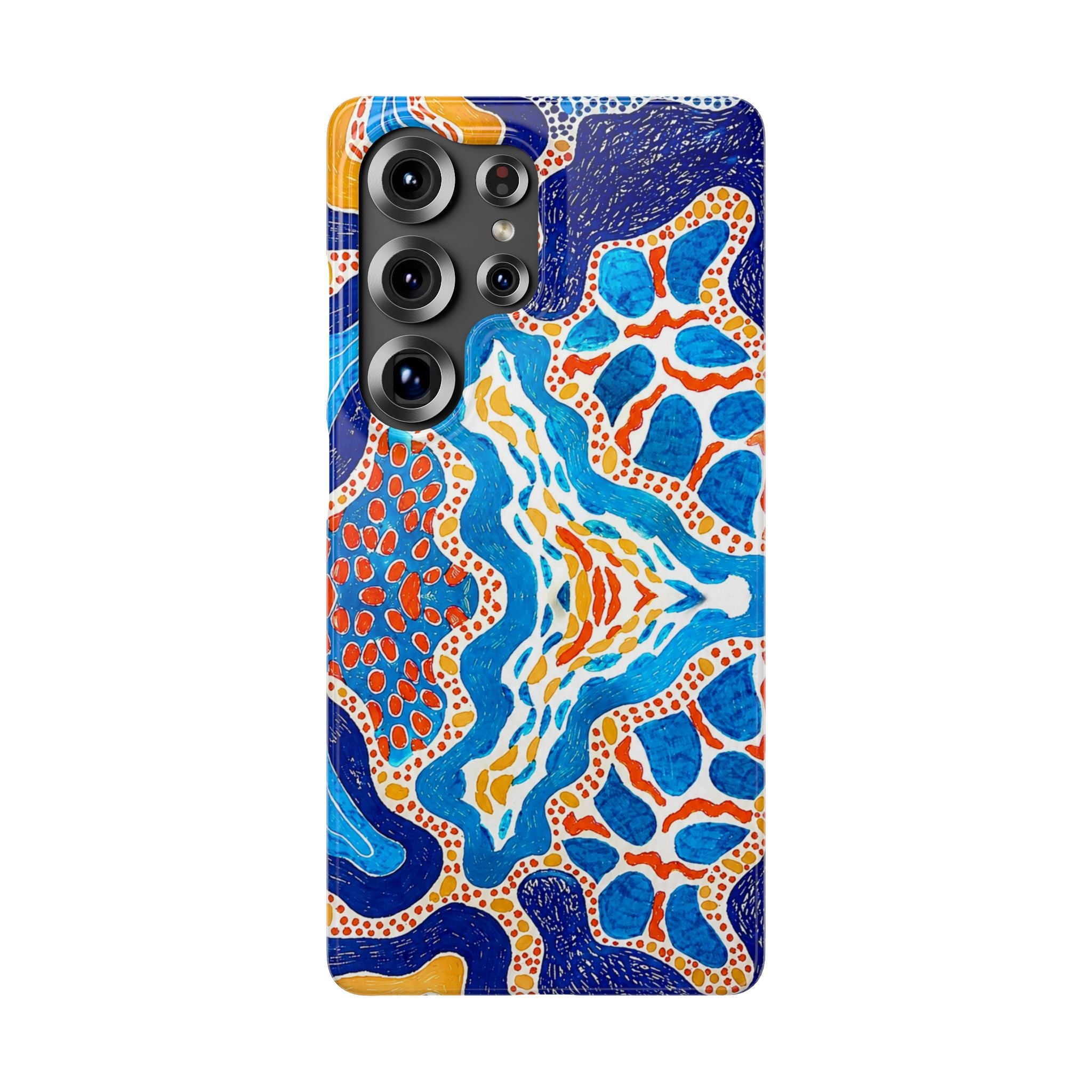 Abstract Blue Pattern Phone Case