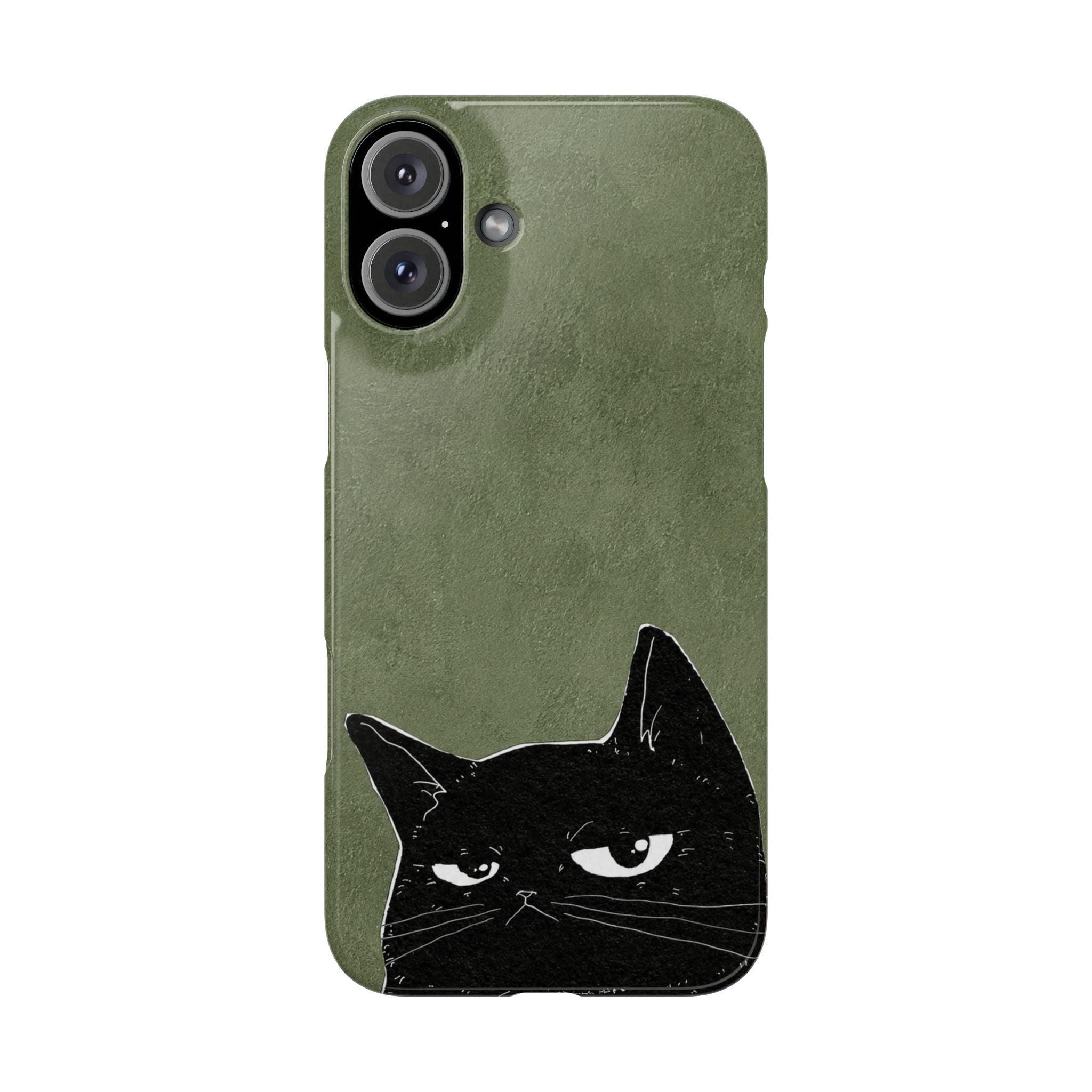 Grumpy Black Cat Phone Case