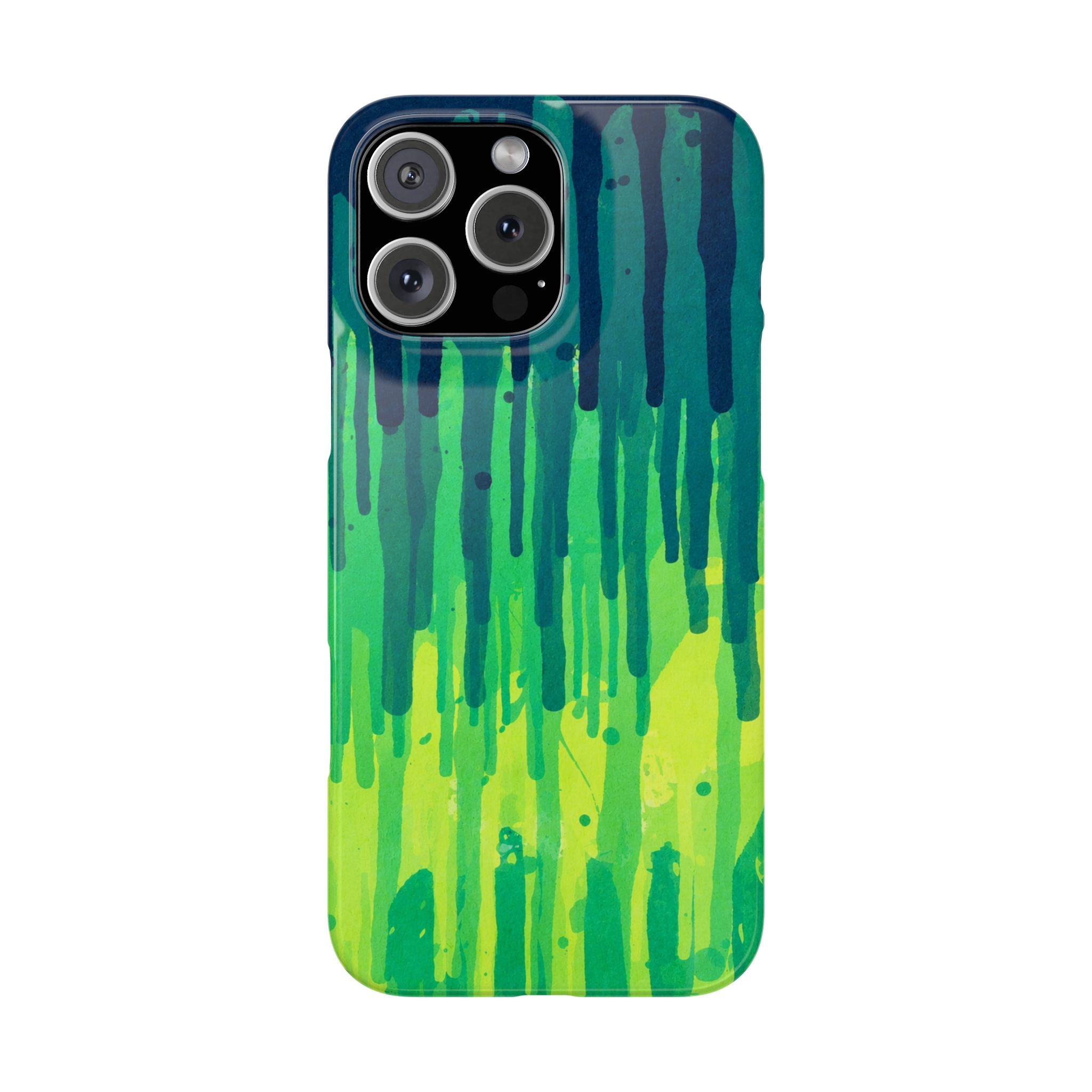 Liquid Emerald – Abstract Drip Phone Case