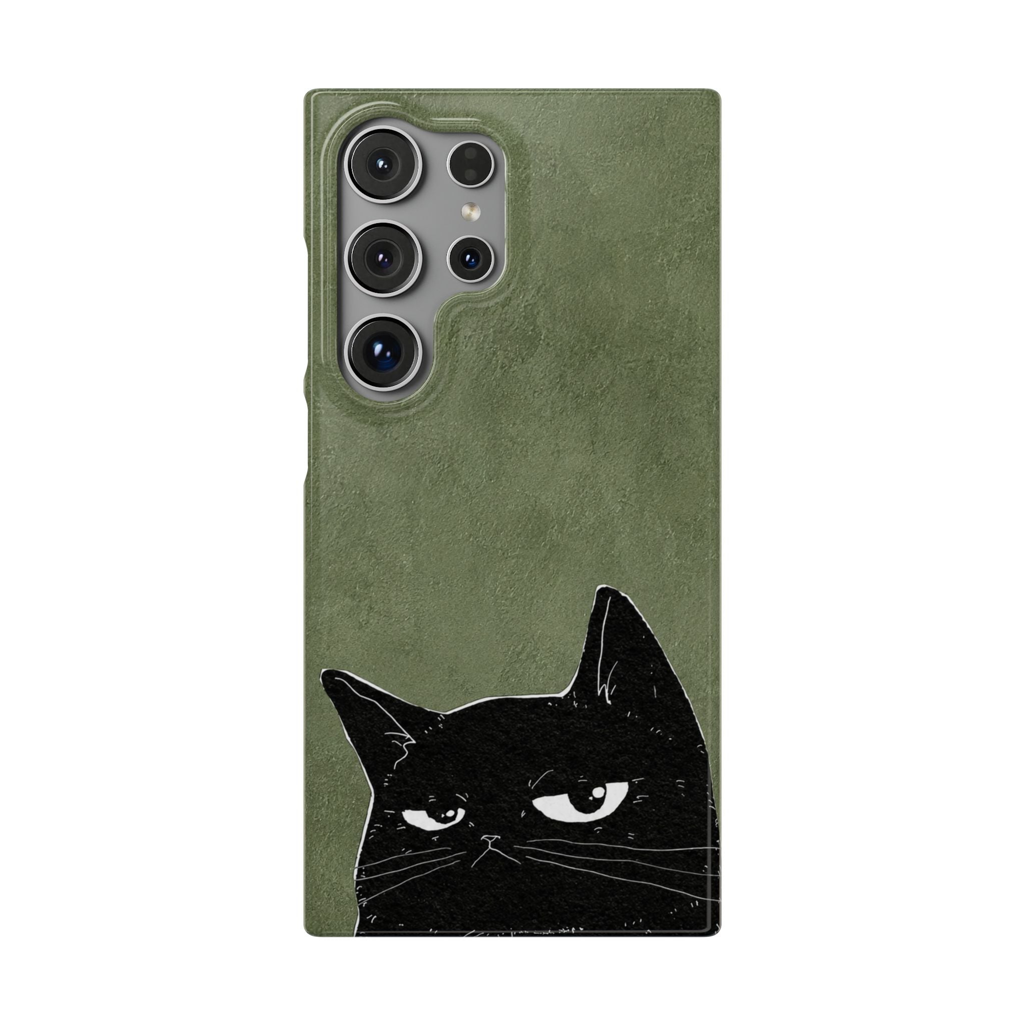 Grumpy Black Cat Phone Case