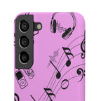 Pink Music Notes Phone Case