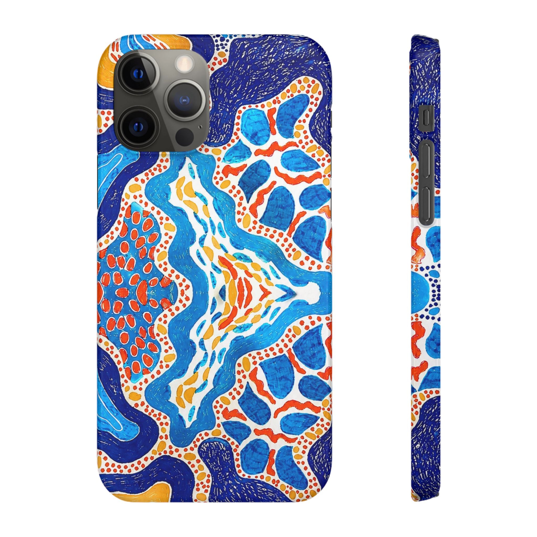 Abstract Blue Pattern Phone Case