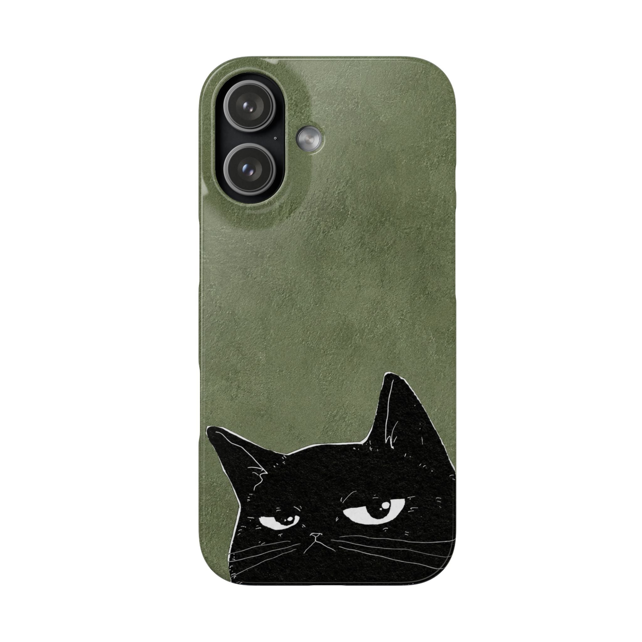 Grumpy Black Cat Phone Case