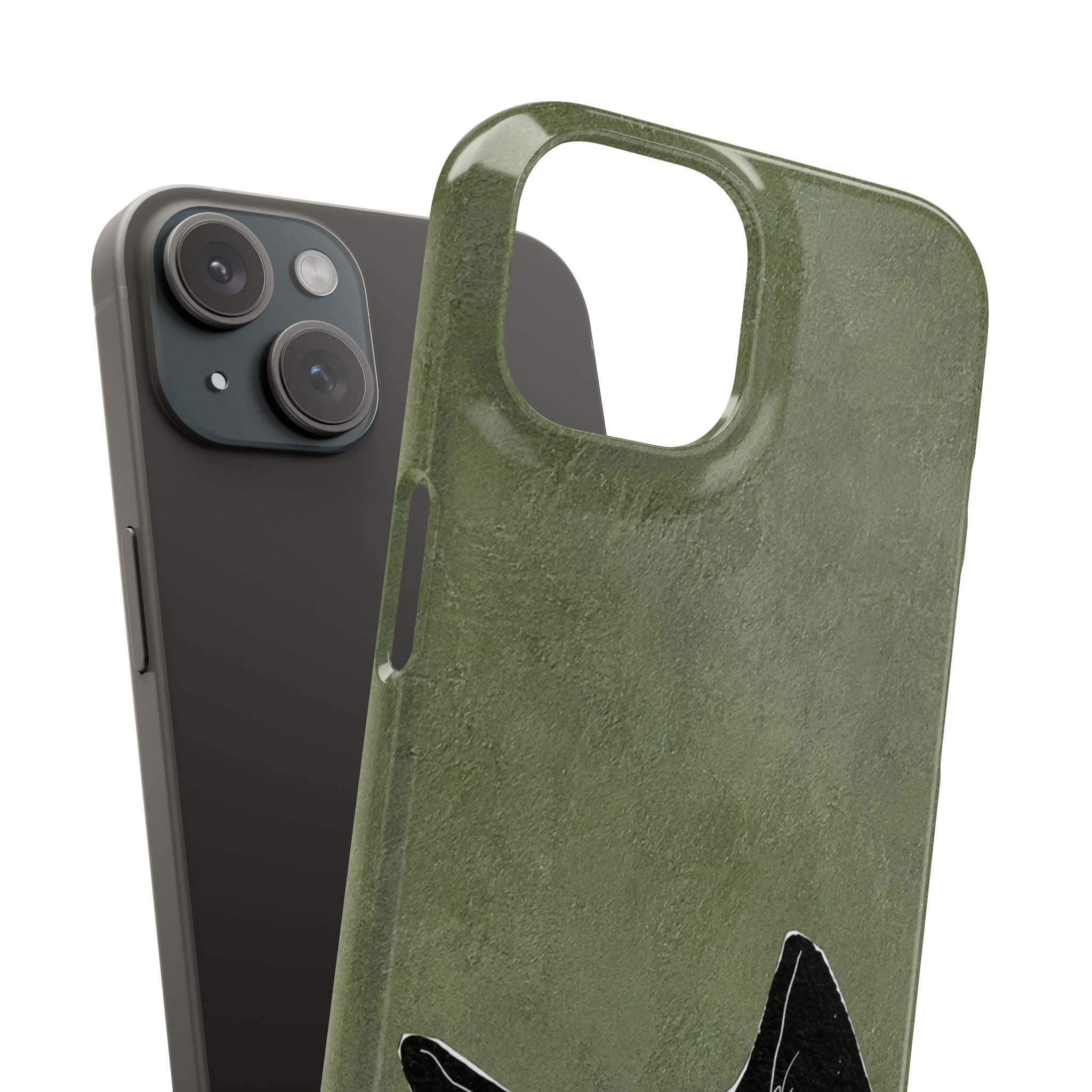 Grumpy Black Cat Phone Case