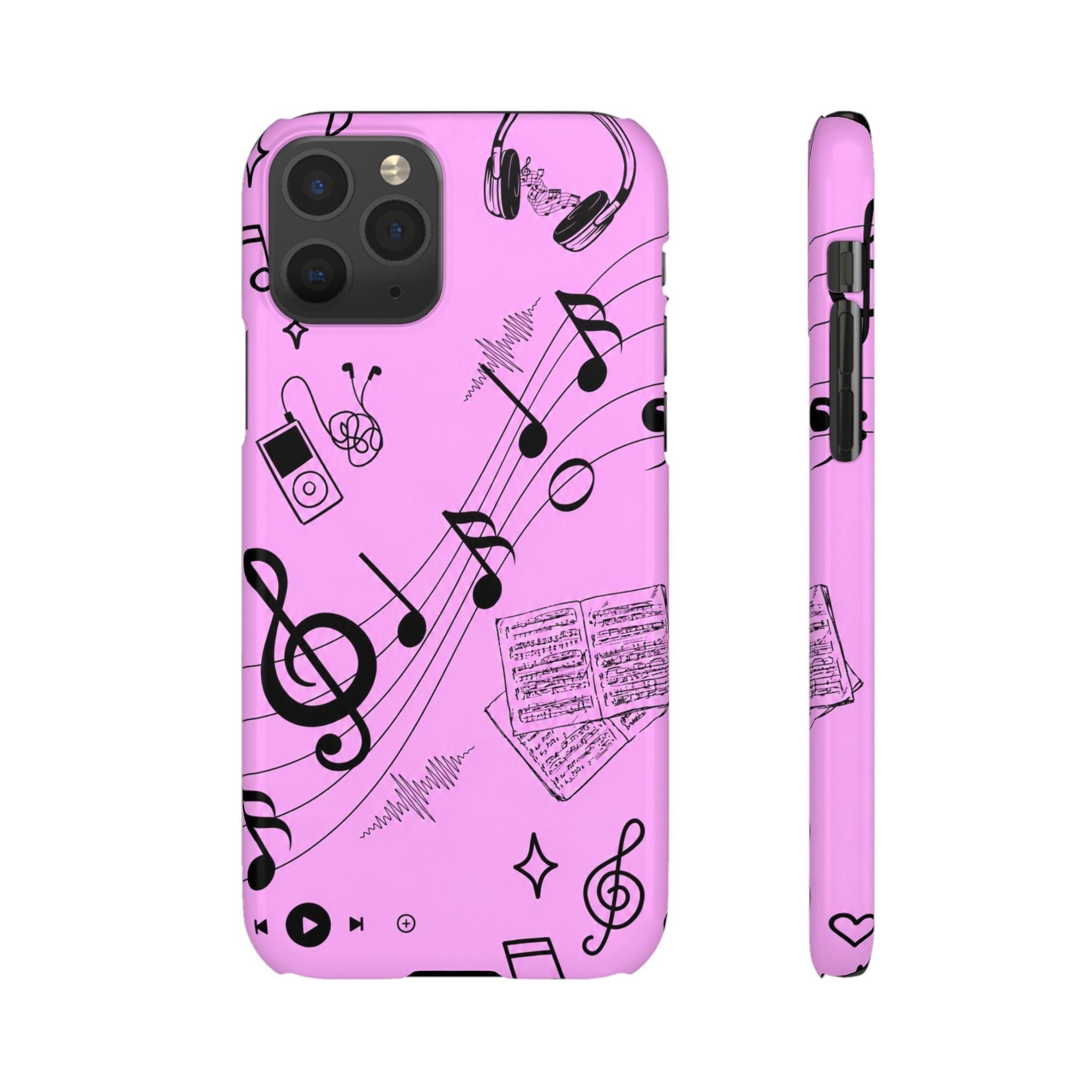 Pink Music Notes Phone Case