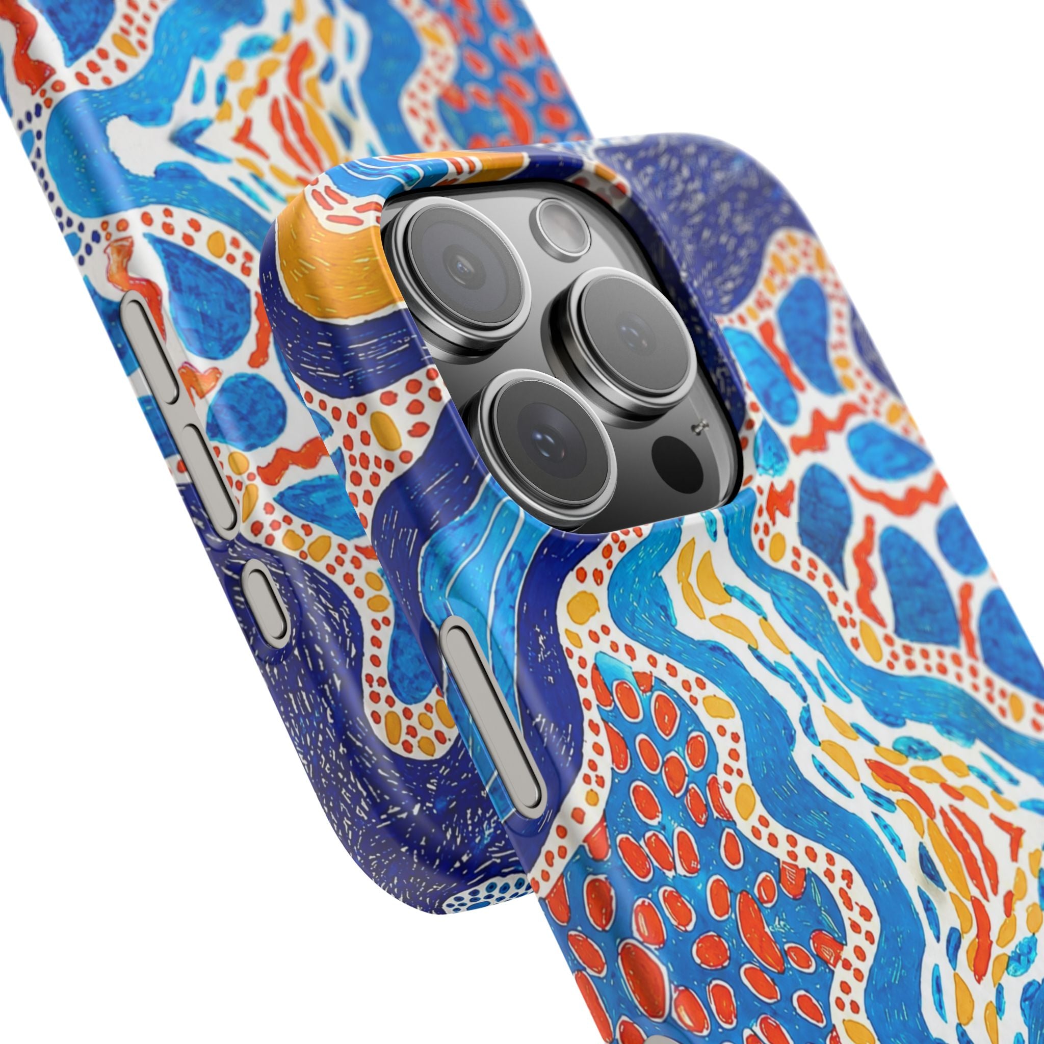 Abstract Blue Pattern Phone Case