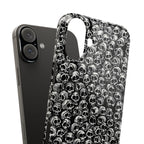 Black and White Skull Pattern Phone Case