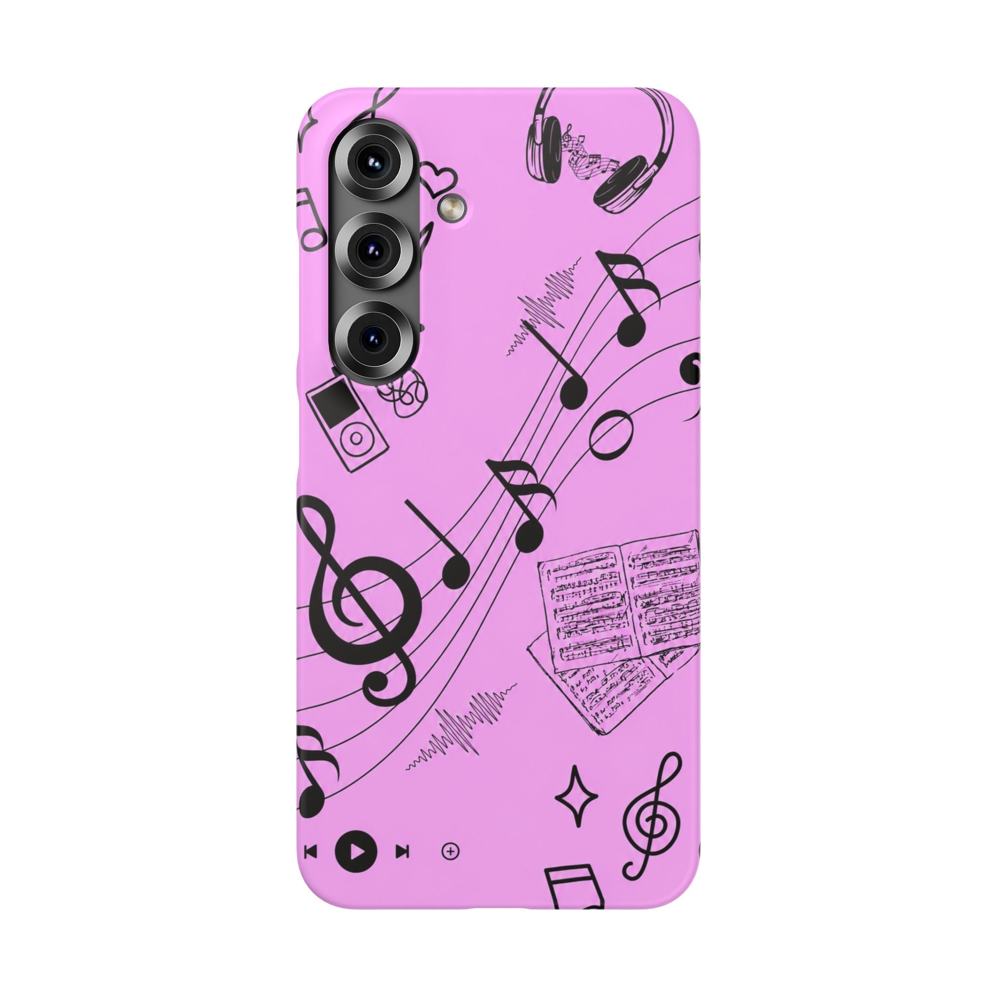 Pink Music Notes Phone Case