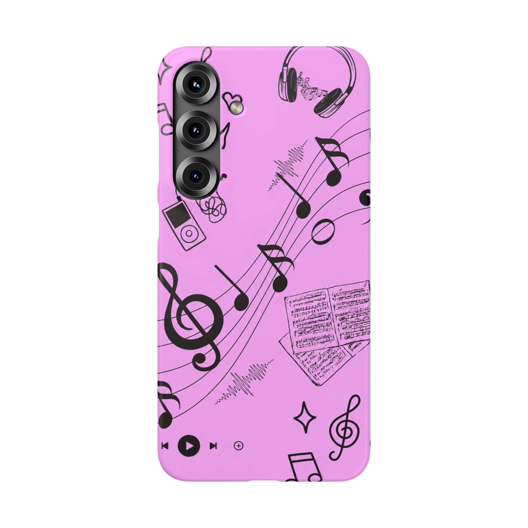 Pink Music Notes Phone Case