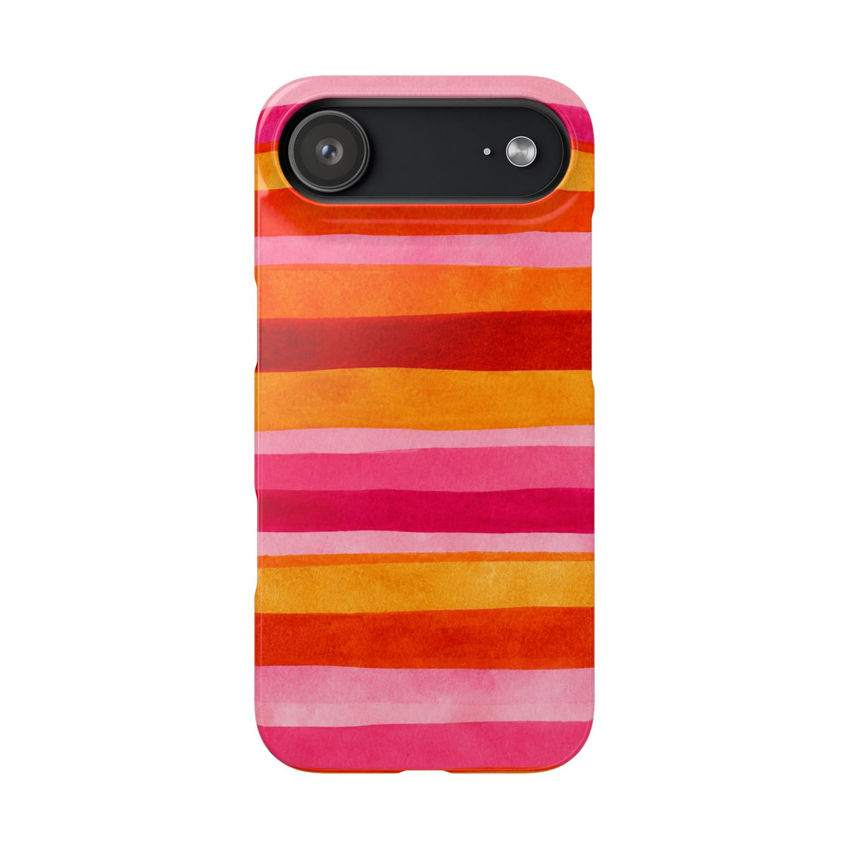 Pink Sunset Watercolor Stripes