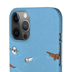Swimming Dogs Phone Case